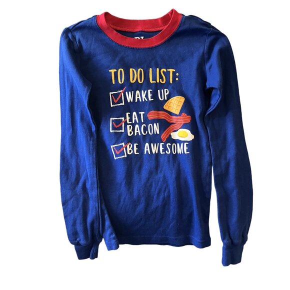 PJ Place 7 'TO DO LIST' Boys Blue Sleep Set Toddlers 5T - Picture 6 of 7